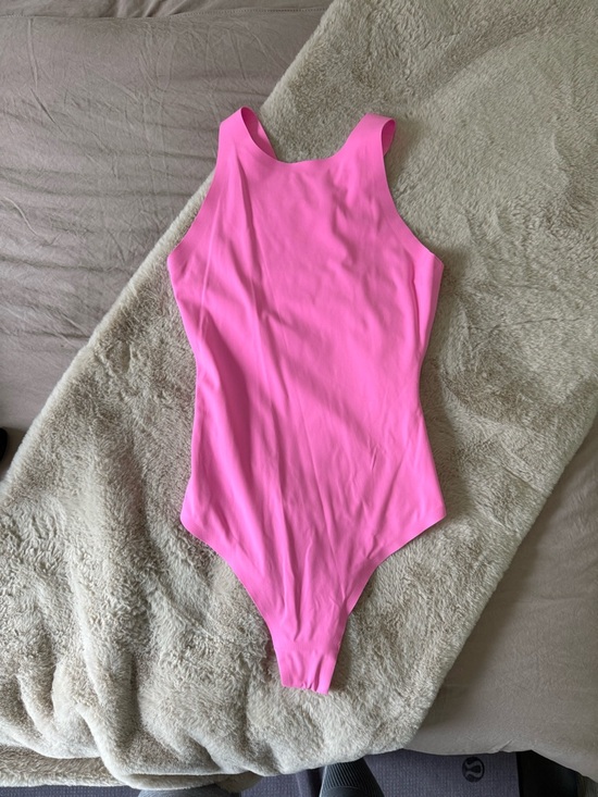 aerie Bright Pink High-Neck Sleeveless Bodysuit - Picture 2 of 4